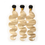 Ombre #1B/613 Blonde Body Wave Human Hair Bundles