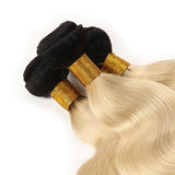 Ombre #1B/613 Blonde Body Wave Human Hair Bundles