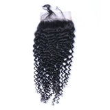 spanish  Curly Virgin Human Hair Natural Black HD  Closure