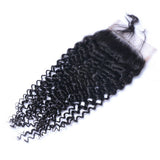 spanish  Curly Virgin Human Hair Natural Black HD  Closure