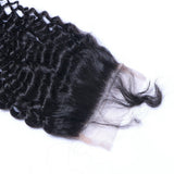 spanish  Curly Virgin Human Hair Natural Black HD  Closure