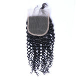 spanish  Curly Virgin Human Hair Natural Black HD  Closure