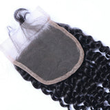 spanish  Curly Virgin Human Hair Natural Black HD  Closure