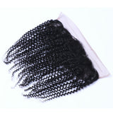 spanish  Curly Virgin Human Hair Natural Black  HD Frontal