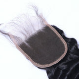 Deep Wave Virgin Human Hair Natural Black  HD Closure