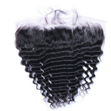 HD Deep Wave Virgin Human Hair Natural Black Frontal