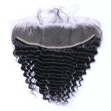HD Deep Wave Virgin Human Hair Natural Black Frontal