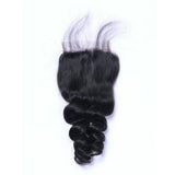 Loose Wave Virgin Human Hair Natural Black HD Closure