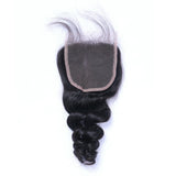 Loose Wave Virgin Human Hair Natural Black HD Closure