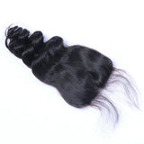 Loose Wave Virgin Human Hair Natural Black HD Closure
