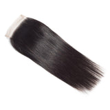 Straight Virgin Human Hair Natural Black HD Closure