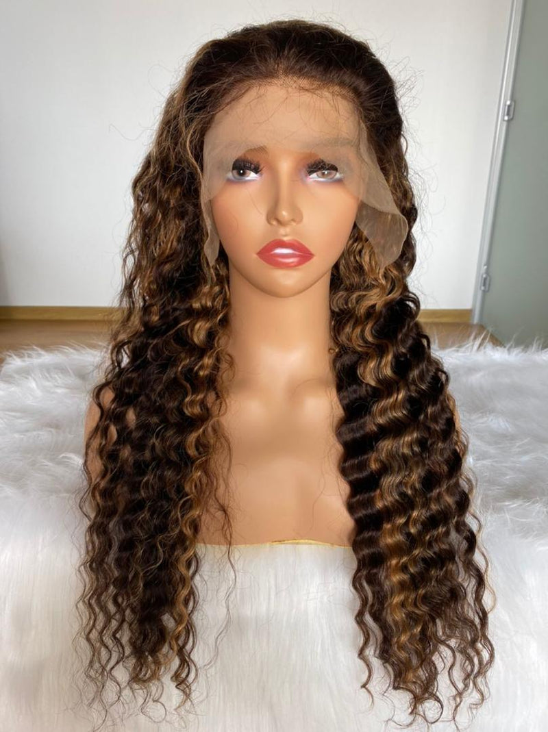 Highlight Deep wave Frontal wig