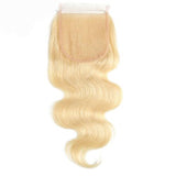#613 Body Wave Closure Human Hair Blonde HD Closure